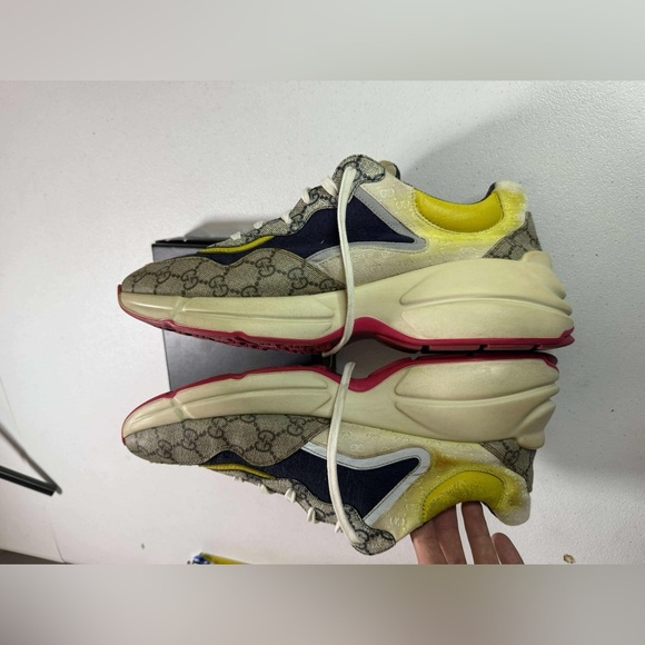 Gucci Rhyton chunky sole sneakers Sz 10 no insoles - Picture 9 of 16